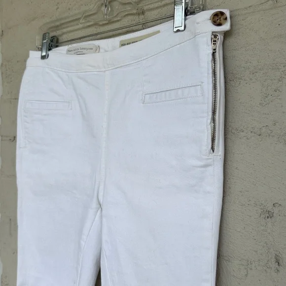 Anthropologie Pilcro & the Letterpress White High Rise Denim Legging Jeans W-28 - Picture 6 of 13